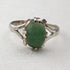 British vintage jewelry jade sterling silver ring, free size